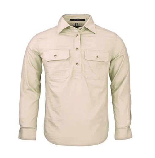 Pilbara Children's Closed Front L/S Shirt with FREE NAME