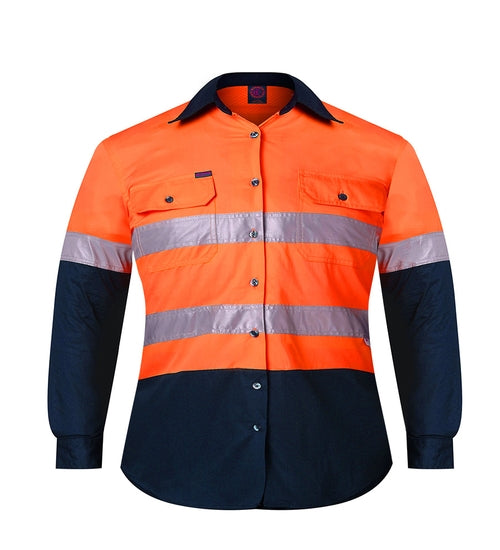 Kids 2 Tone Workshirt With Refelctive Tape