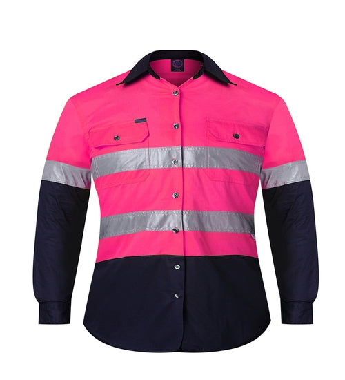 Kids 2 Tone Workshirt With Refelctive Tape