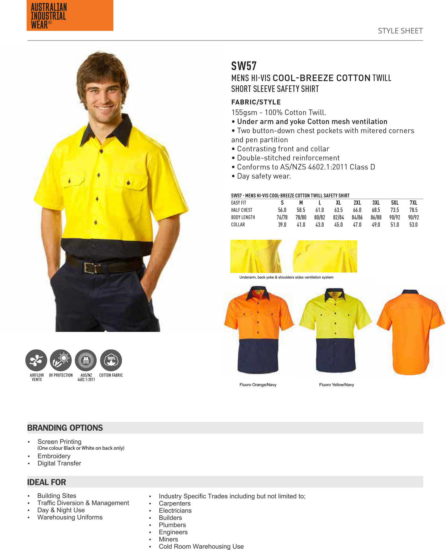 Hi-Vis Cool-Breeze S/S Safety Shirt
