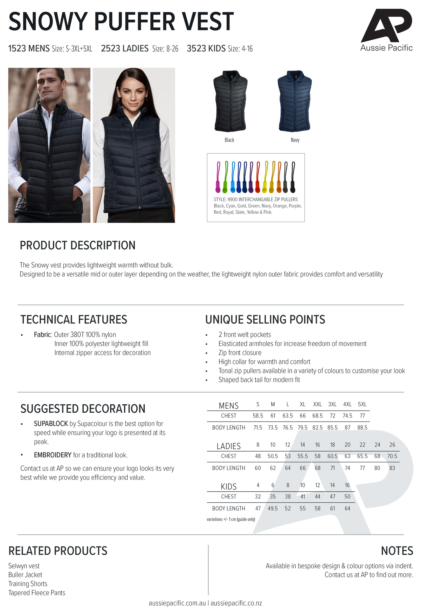 Snowy Puffer Vest - Mens