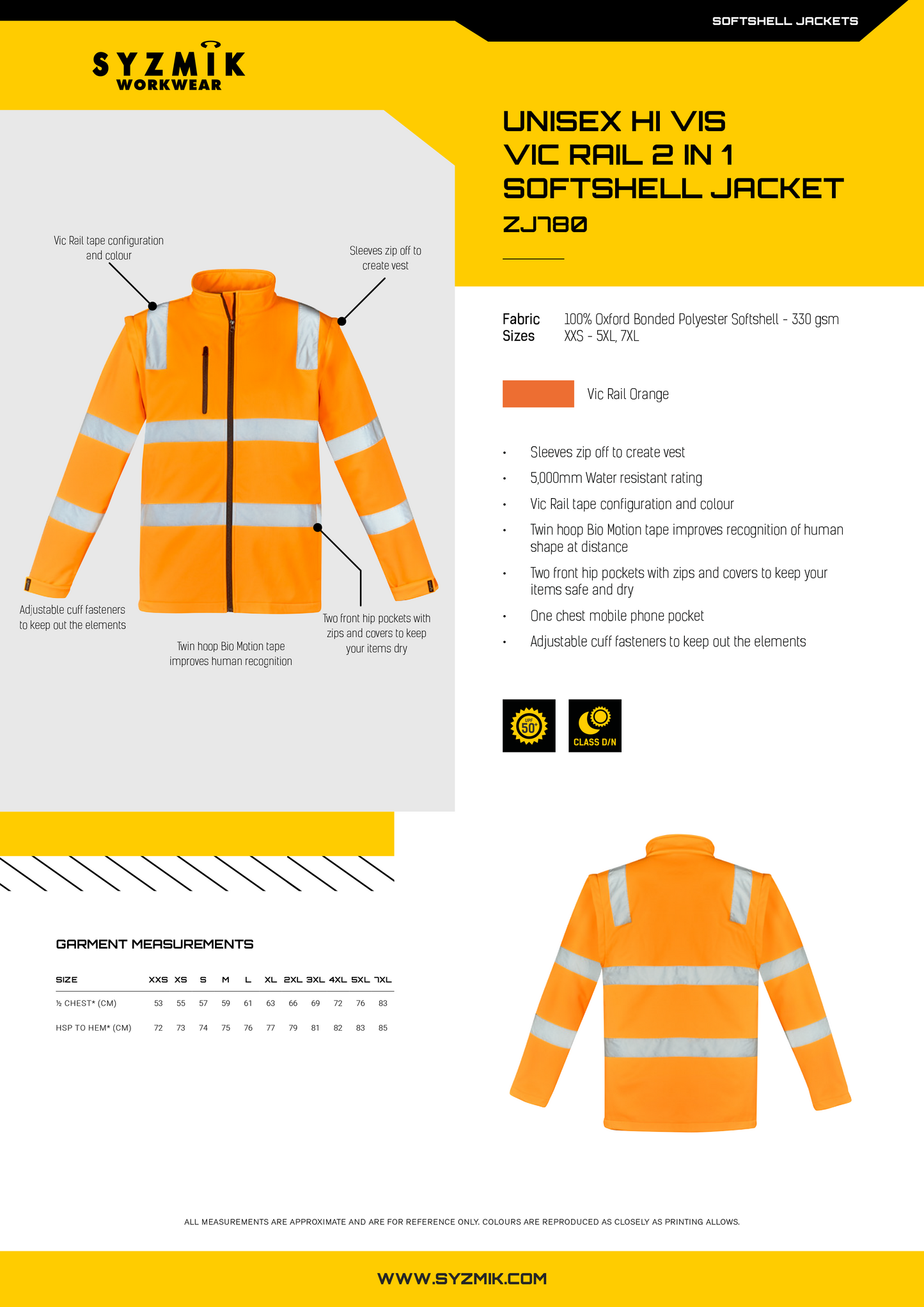 2 in 1 Vic Rail Softshell Jacket