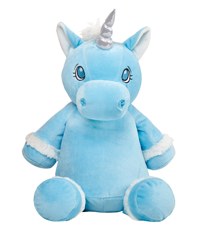Unicorn Blue Cubby with personalised embroidery