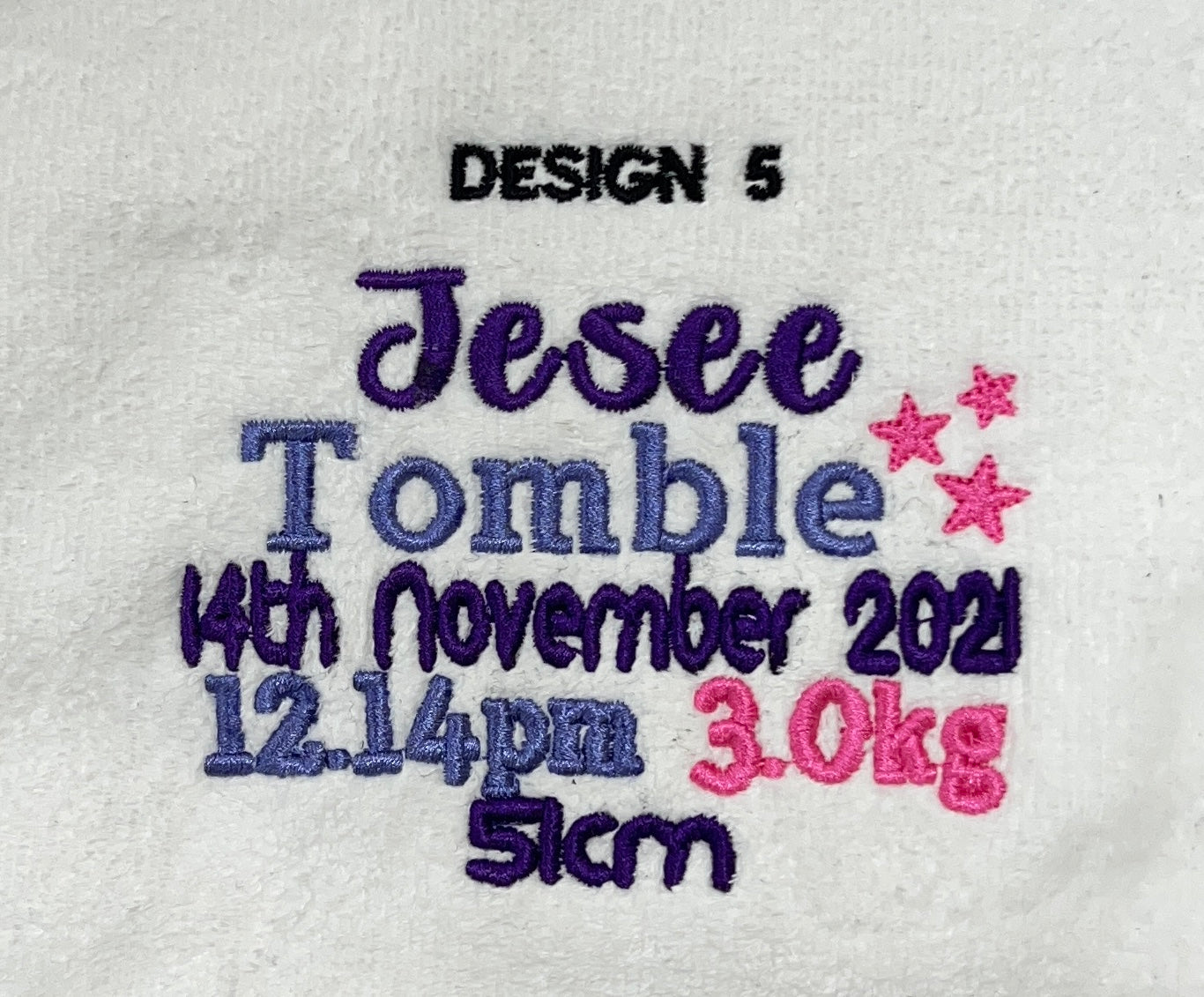 Elephant Grey Cubby with personalised embroidery