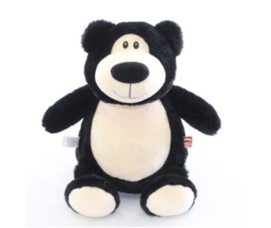 Black Bear Cubby with personalised embroidery