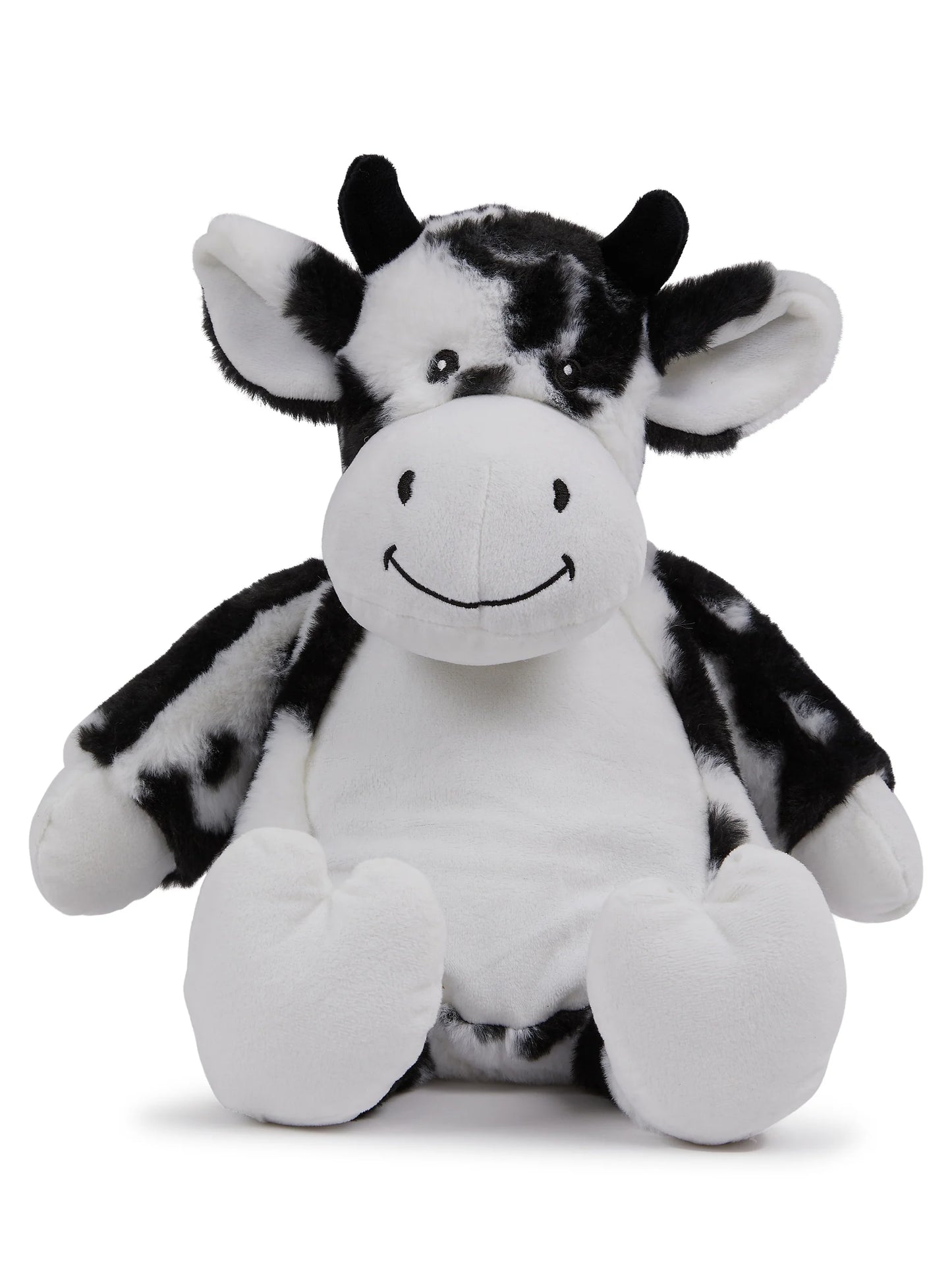 Zippies Black & White Cow with embroidery