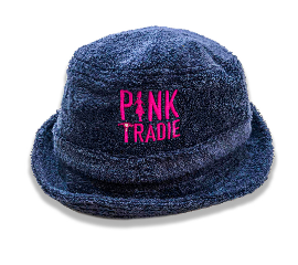 Play 4 BCNA 2023 Pink Tradie Terry Towelling Bucket Hat