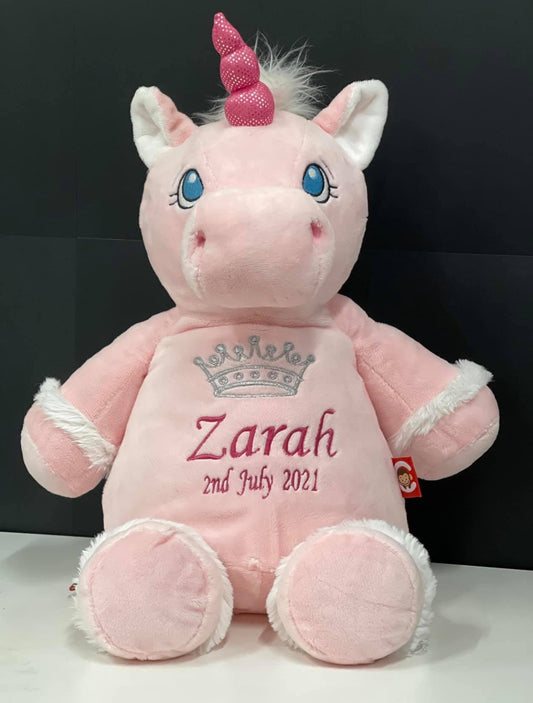 Unicorn Pink Cubby with personalised embroidery