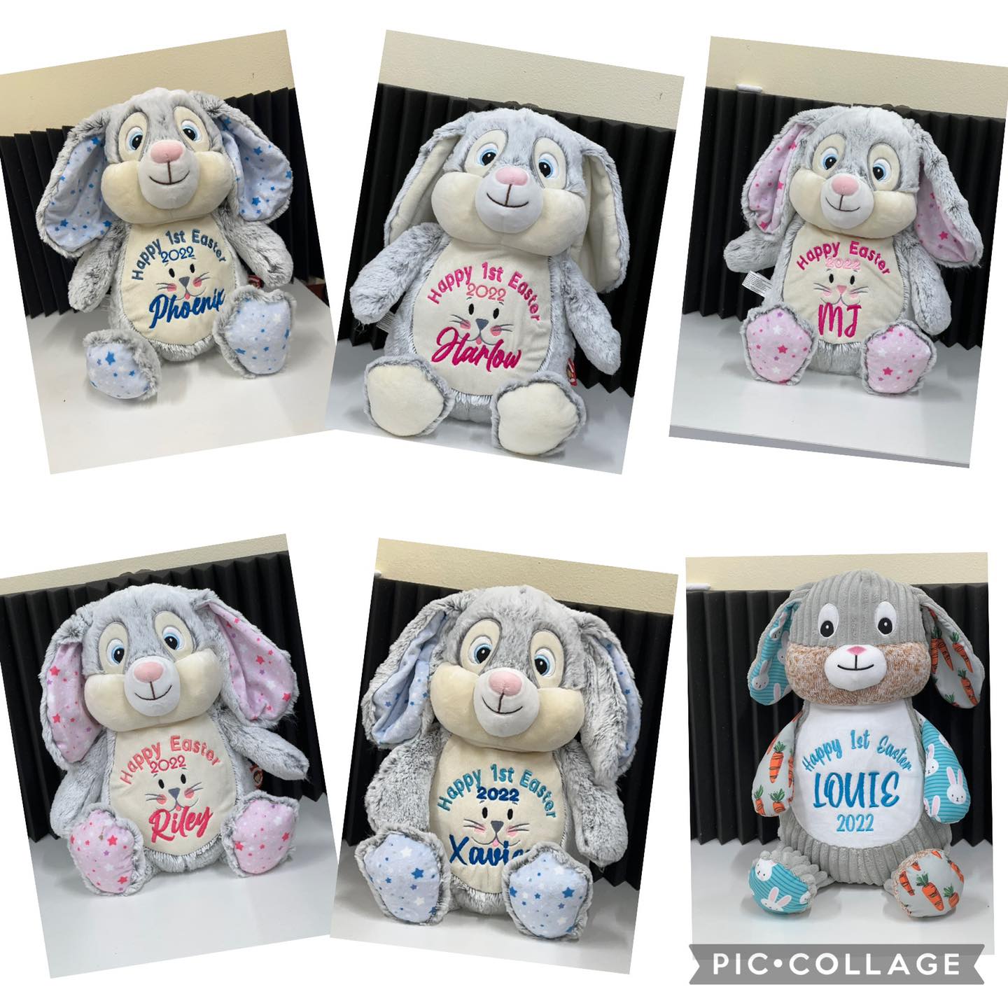 Easter Cubby Bears with personalised embroidery