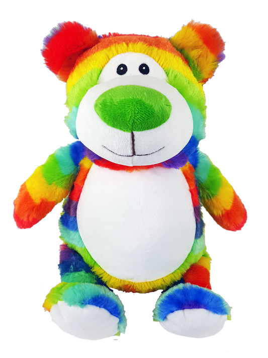 Rainbow Bear with personalised embroidery