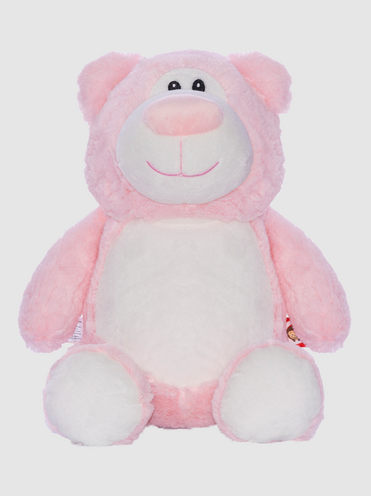 Bear Pink Cubby with personalised embroidery