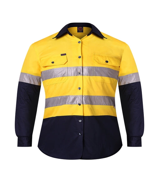 Kids 2 Tone Workshirt With Refelctive Tape