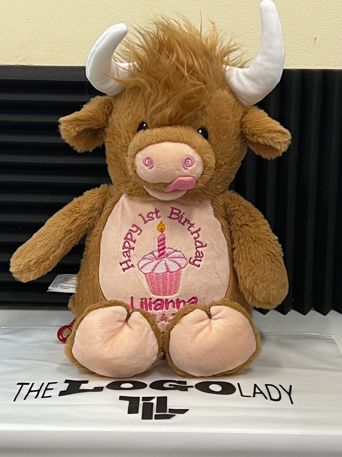 Highland Cow Cubby with personalised embroidery